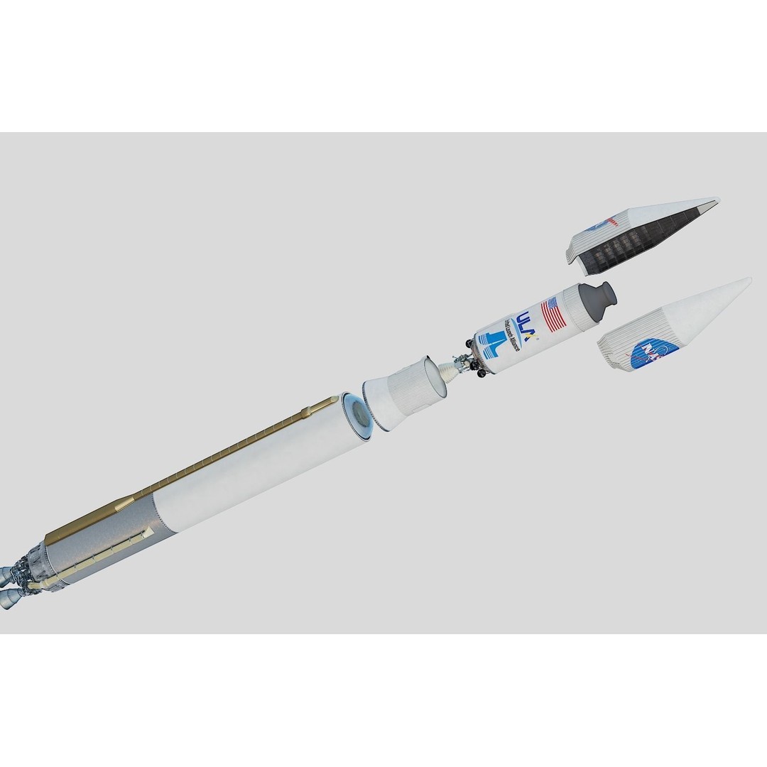 Atlas V Rocket 3D Model – High Poly PBR Space Asset, FBX, Blender - View 33