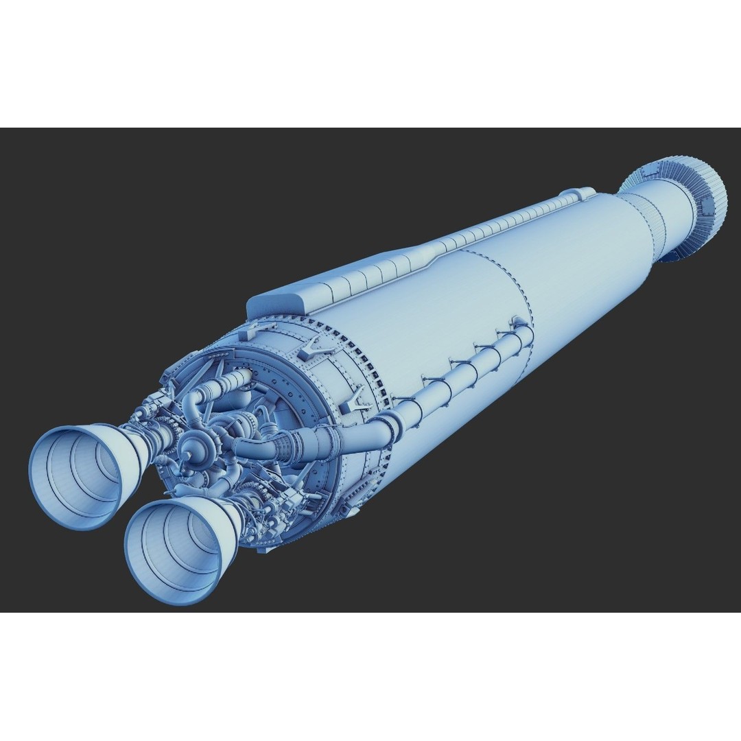 Atlas V Rocket 3D Model – High Poly PBR Space Asset, FBX, Blender - View 34