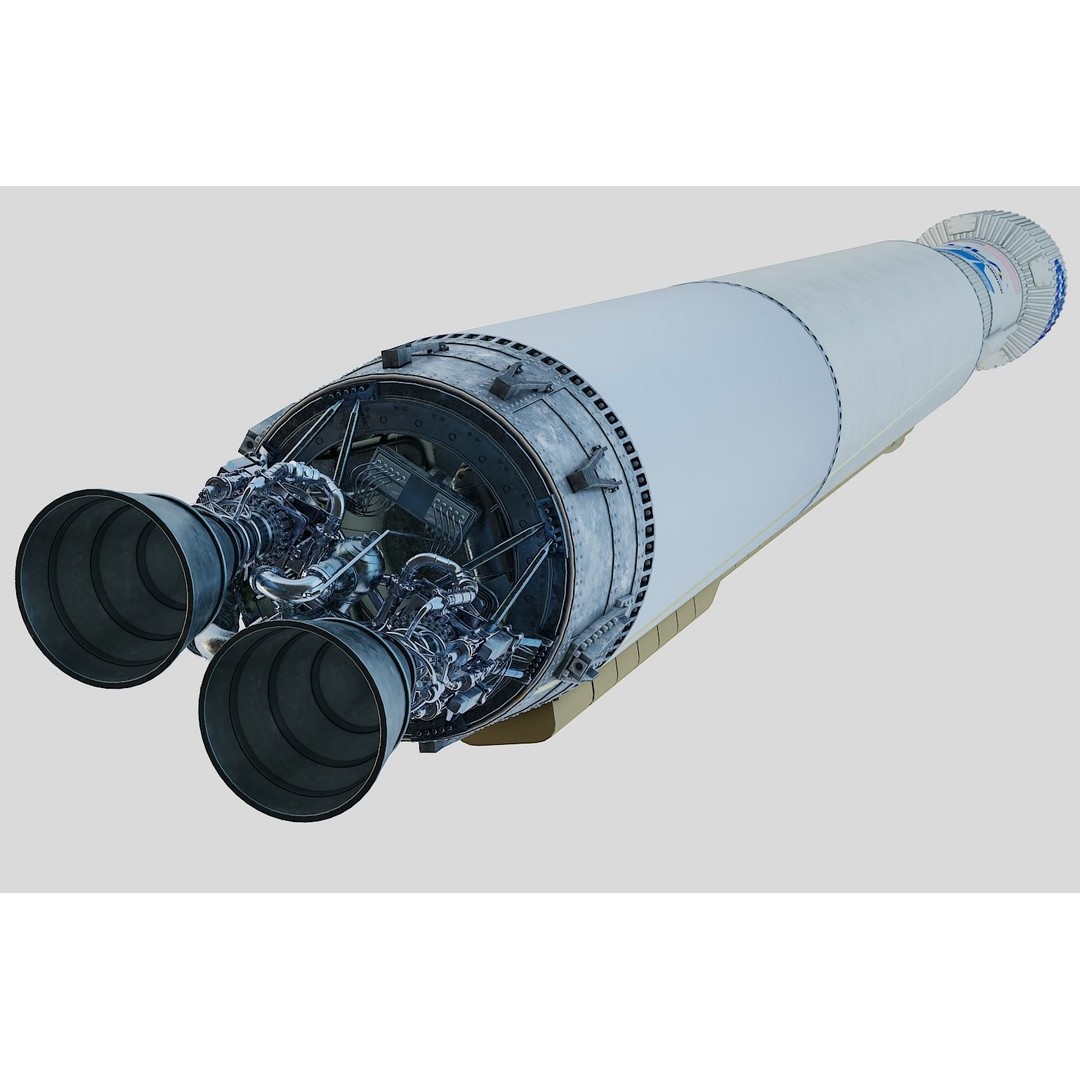 Atlas V Rocket 3D Model – High Poly PBR Space Asset, FBX, Blender - View 4