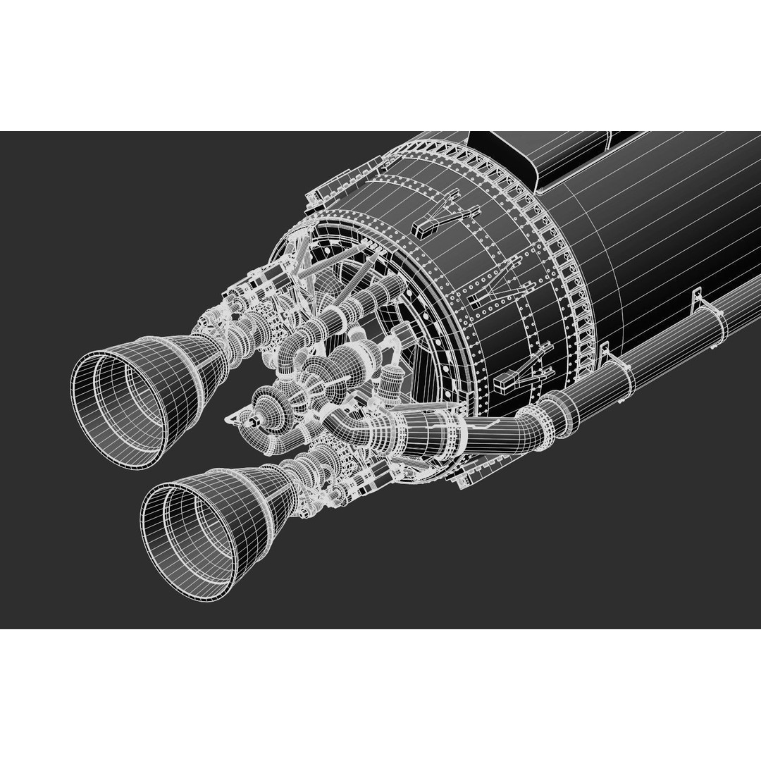 Atlas V Rocket 3D Model – High Poly PBR Space Asset, FBX, Blender - View 41