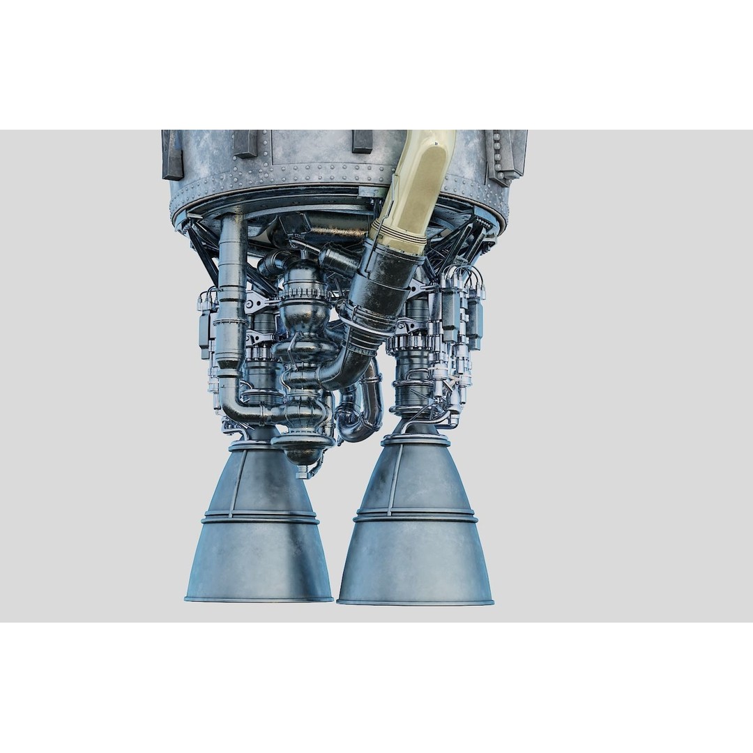 Atlas V Rocket 3D Model – High Poly PBR Space Asset, FBX, Blender - View 5