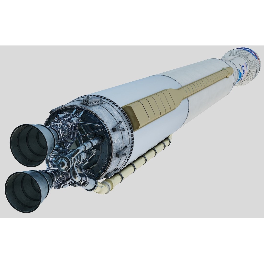 Atlas V Rocket 3D Model – High Poly PBR Space Asset, FBX, Blender - View 6