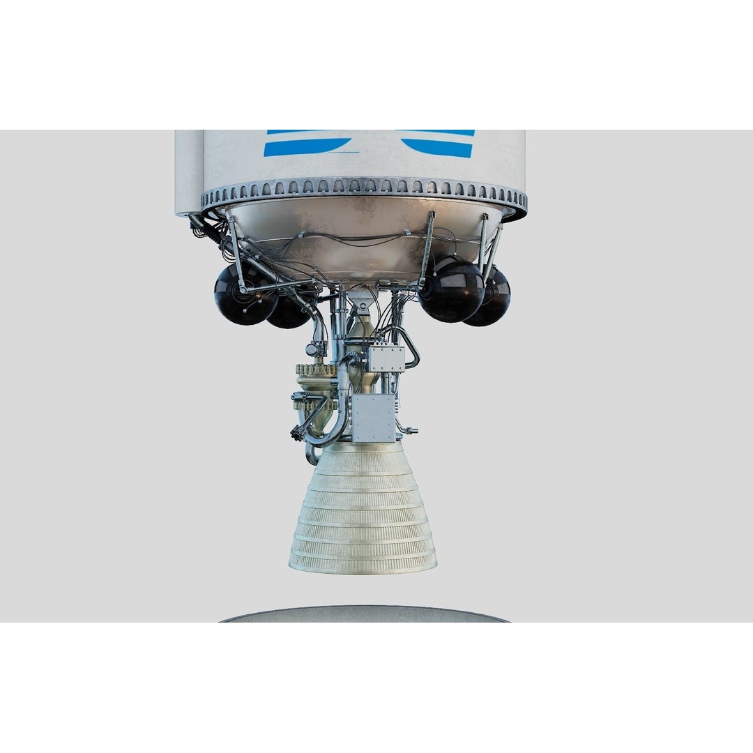 Atlas V Rocket 3D Model – High Poly PBR Space Asset, FBX, Blender - View 7
