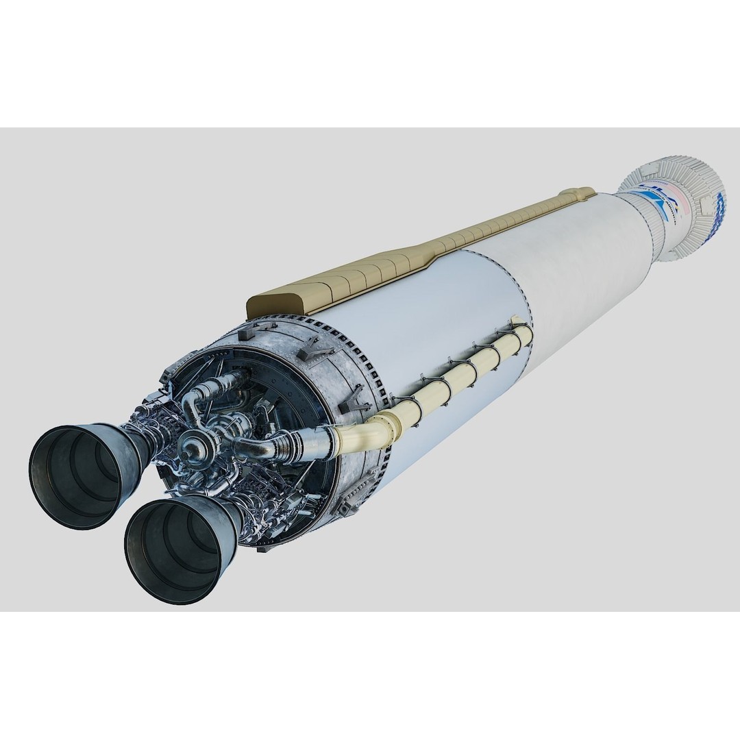 Atlas V Rocket 3D Model – High Poly PBR Space Asset, FBX, Blender - View 9