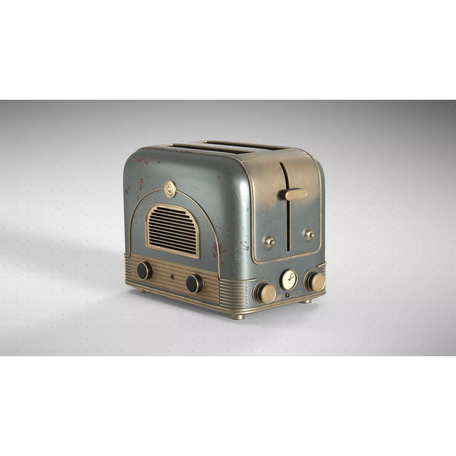 Vintage Toaster - High-Poly 3D Model - View 2