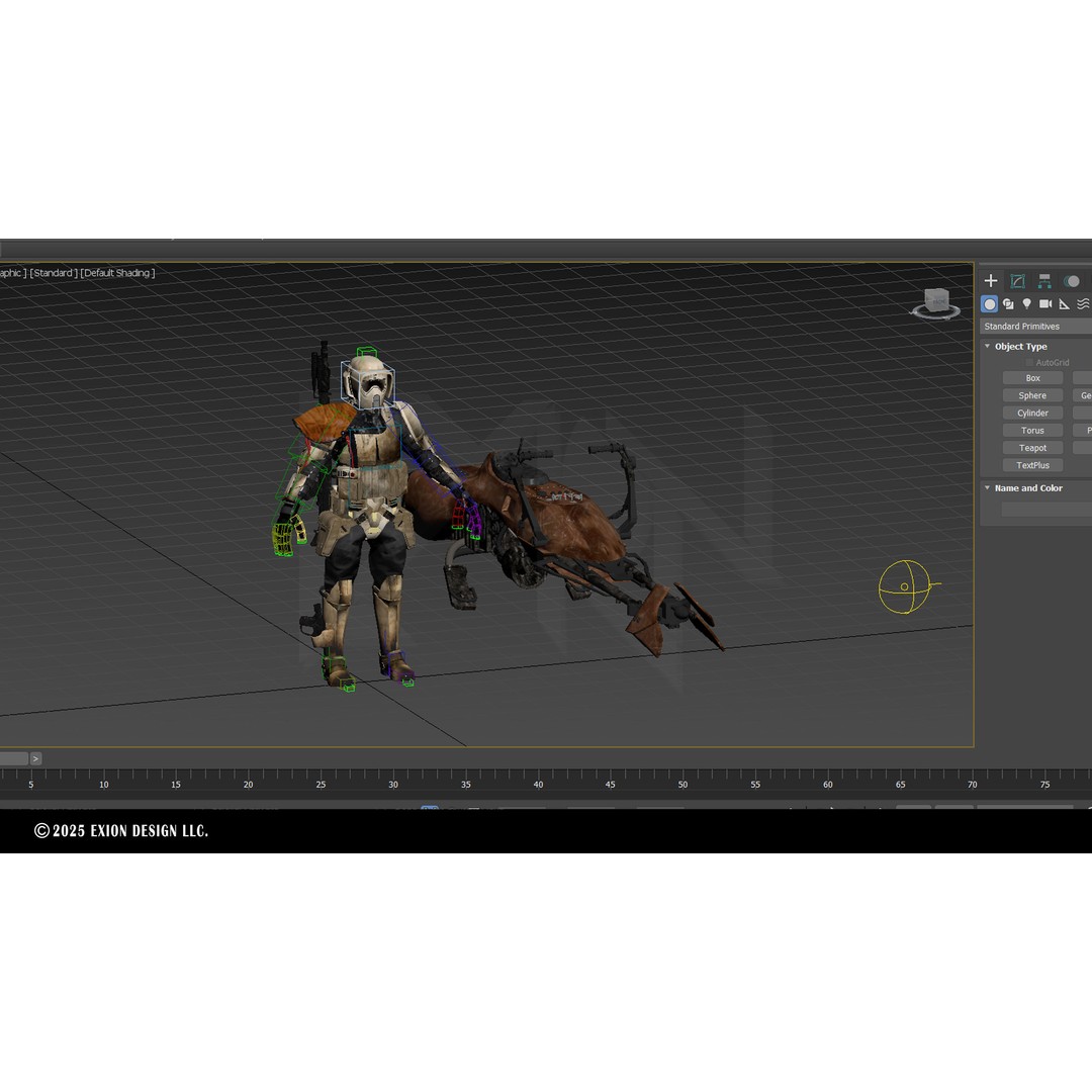 Scout Trooper Commander 3D Model – Semi-Rigged PBR Character, FBX, Blender