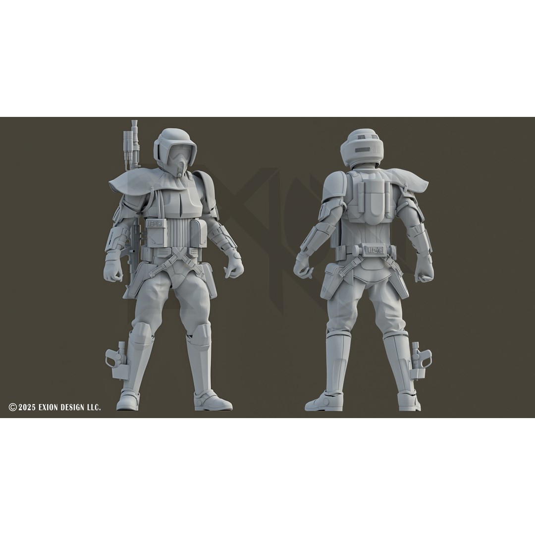 Scout Trooper Commander 3D Model – Semi-Rigged PBR Character, FBX, Blender - View 15