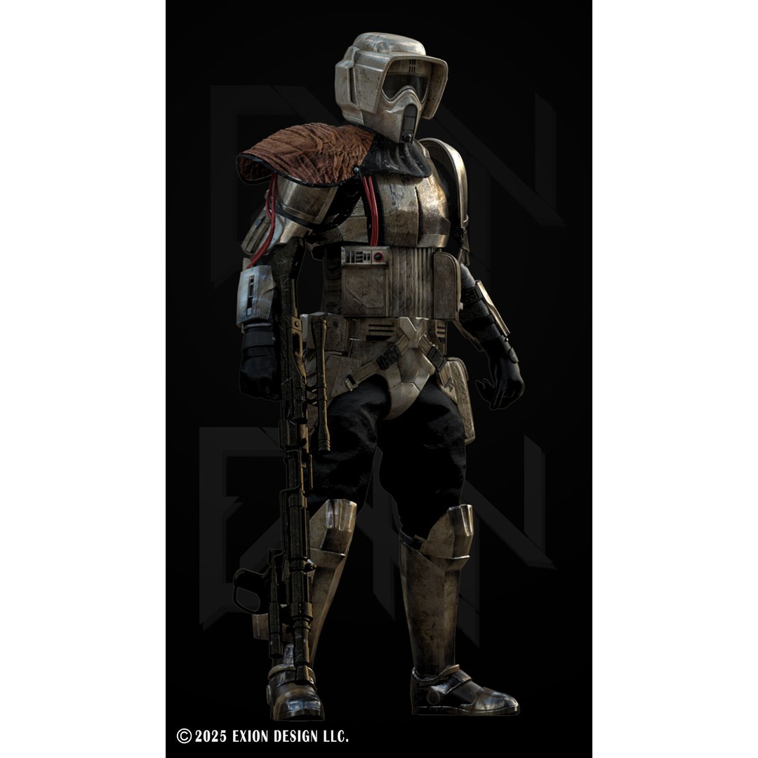 Scout Trooper Commander 3D Model – Semi-Rigged PBR Character, FBX, Blender - View 5