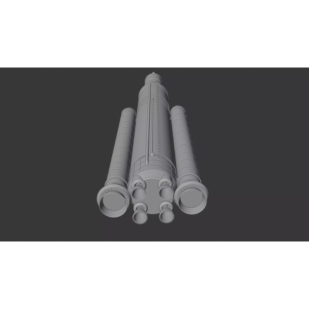 SLS Rocket 3D Model – Detailed NASA Space Launch System with Orion Capsule - View 14