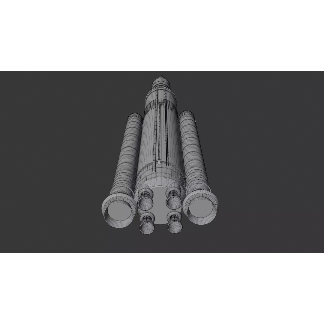 SLS Rocket 3D Model – Detailed NASA Space Launch System with Orion Capsule - View 15