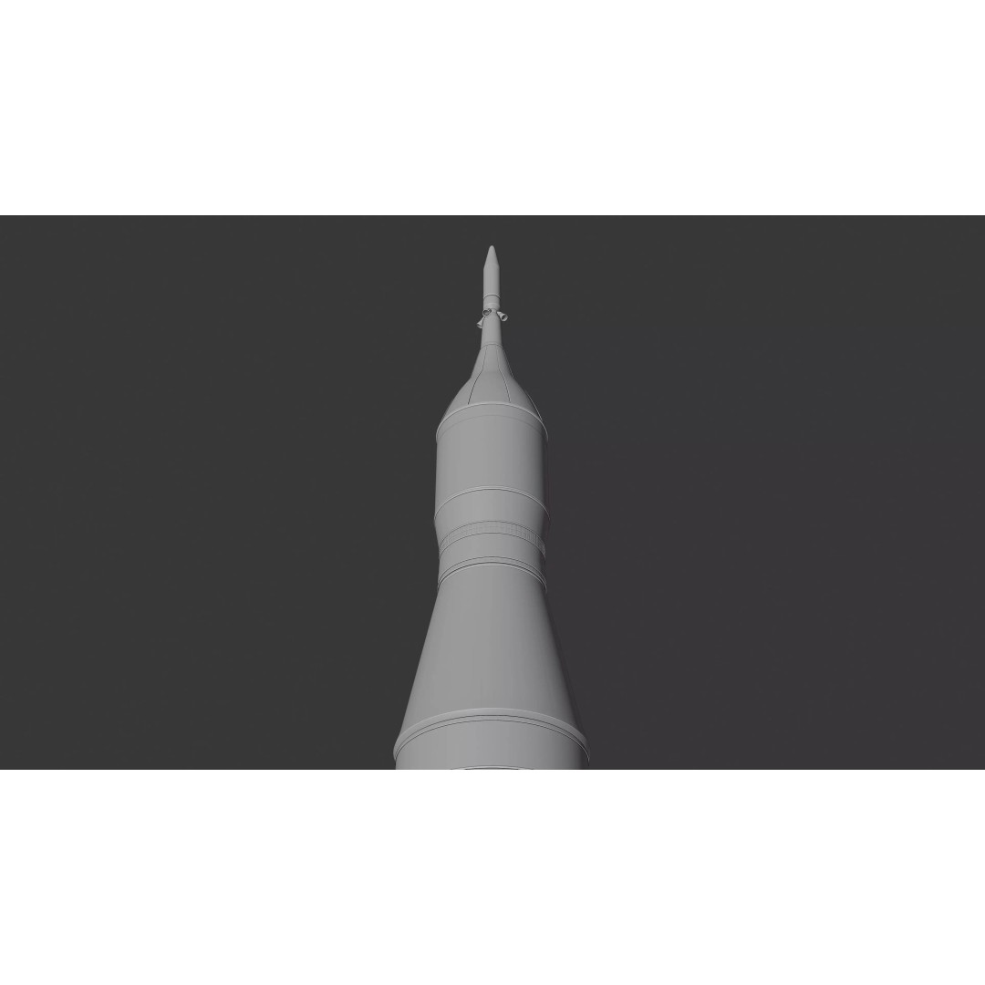 SLS Rocket 3D Model – Detailed NASA Space Launch System with Orion Capsule - View 16