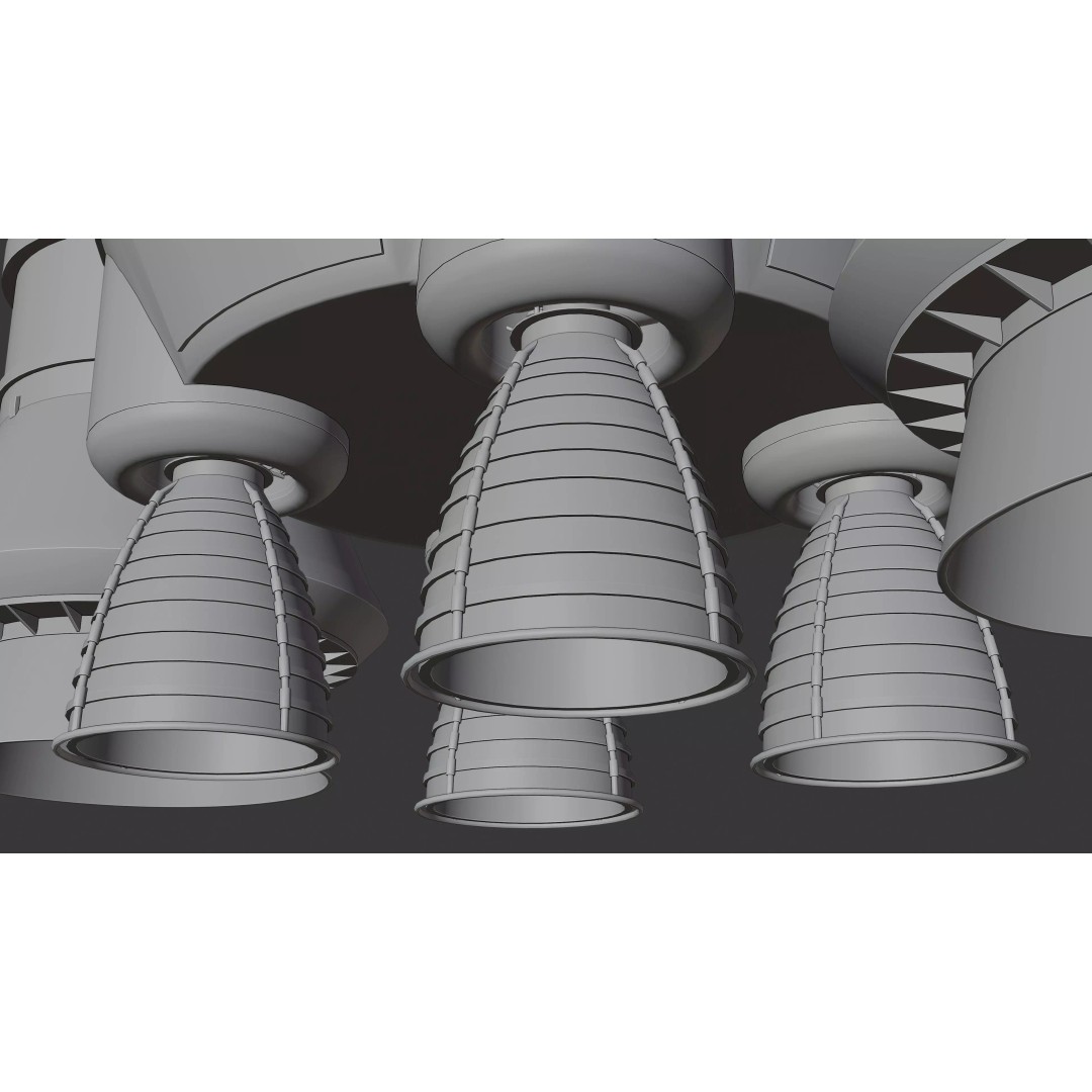 SLS Rocket 3D Model – Detailed NASA Space Launch System with Orion Capsule - View 17