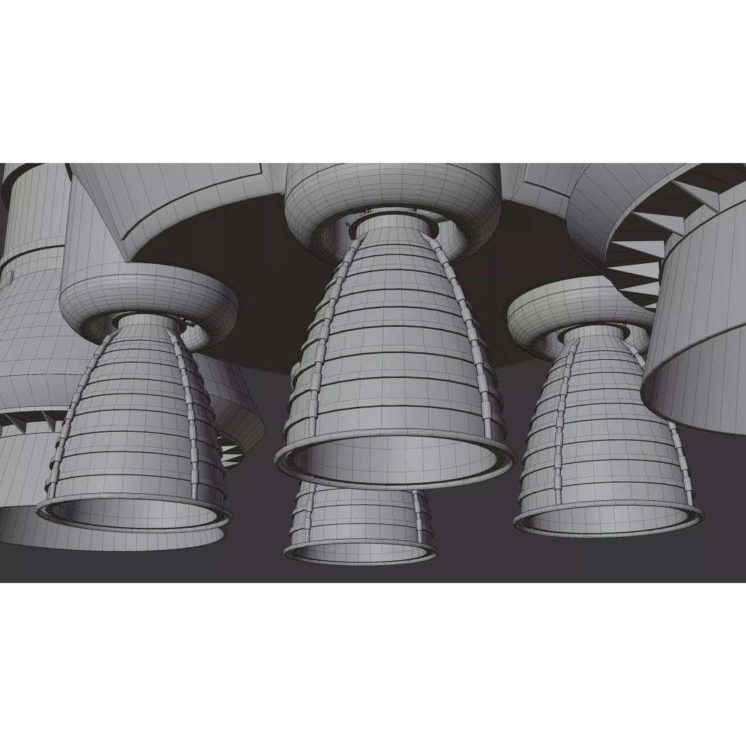 SLS Rocket 3D Model – Detailed NASA Space Launch System with Orion Capsule - View 18