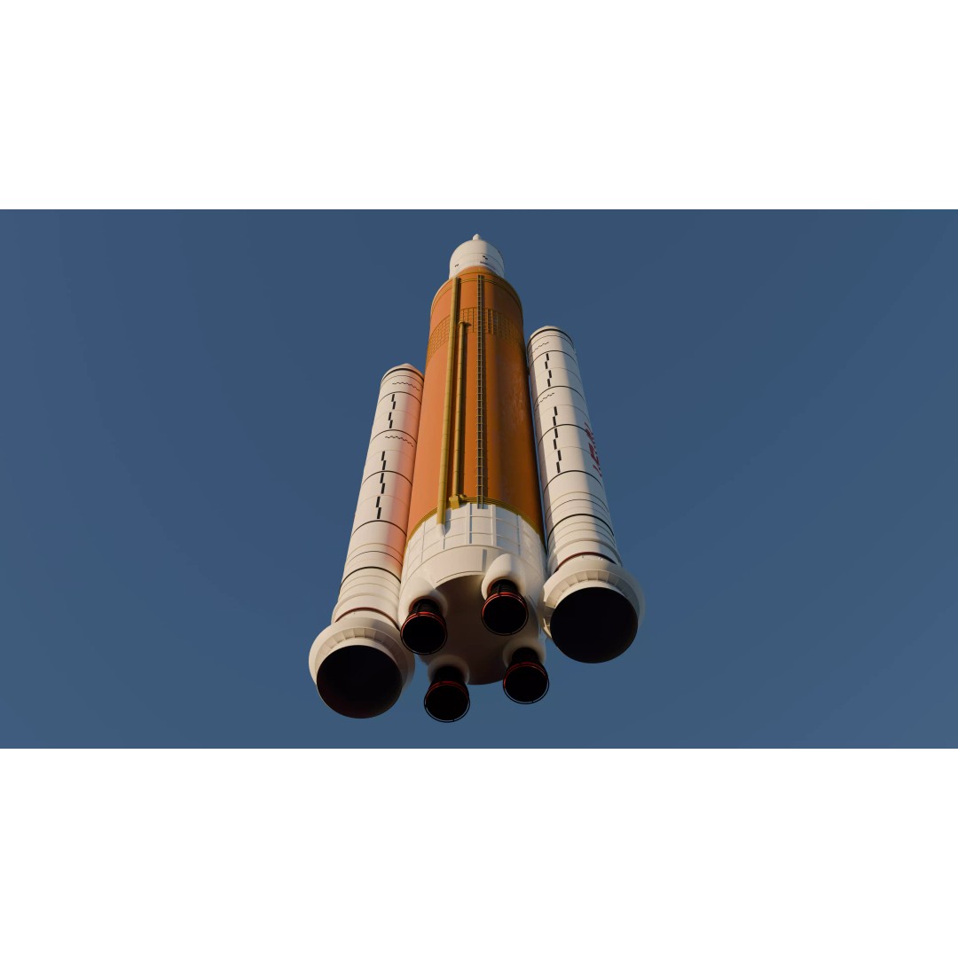 SLS Rocket 3D Model – Detailed NASA Space Launch System with Orion Capsule - View 7