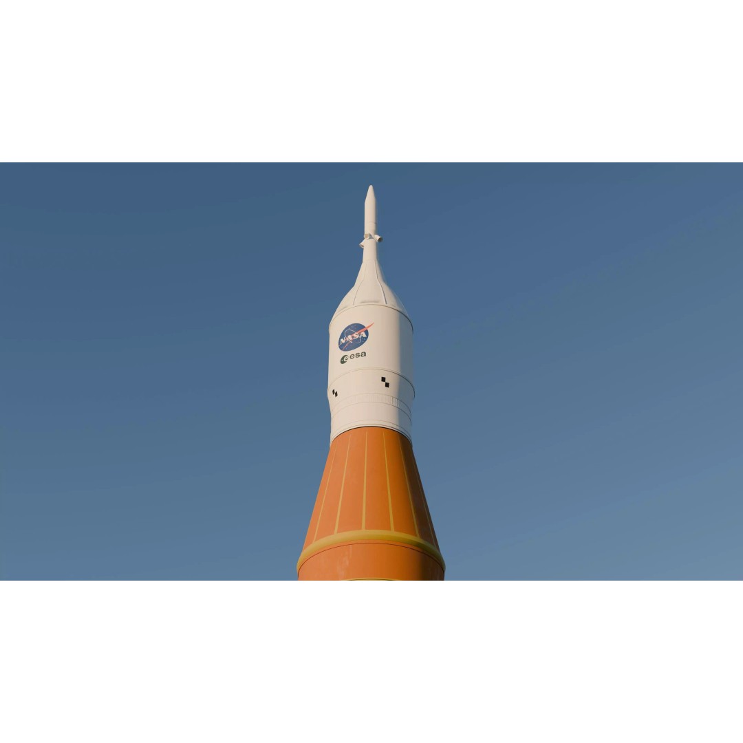 SLS Rocket 3D Model – Detailed NASA Space Launch System with Orion Capsule - View 8