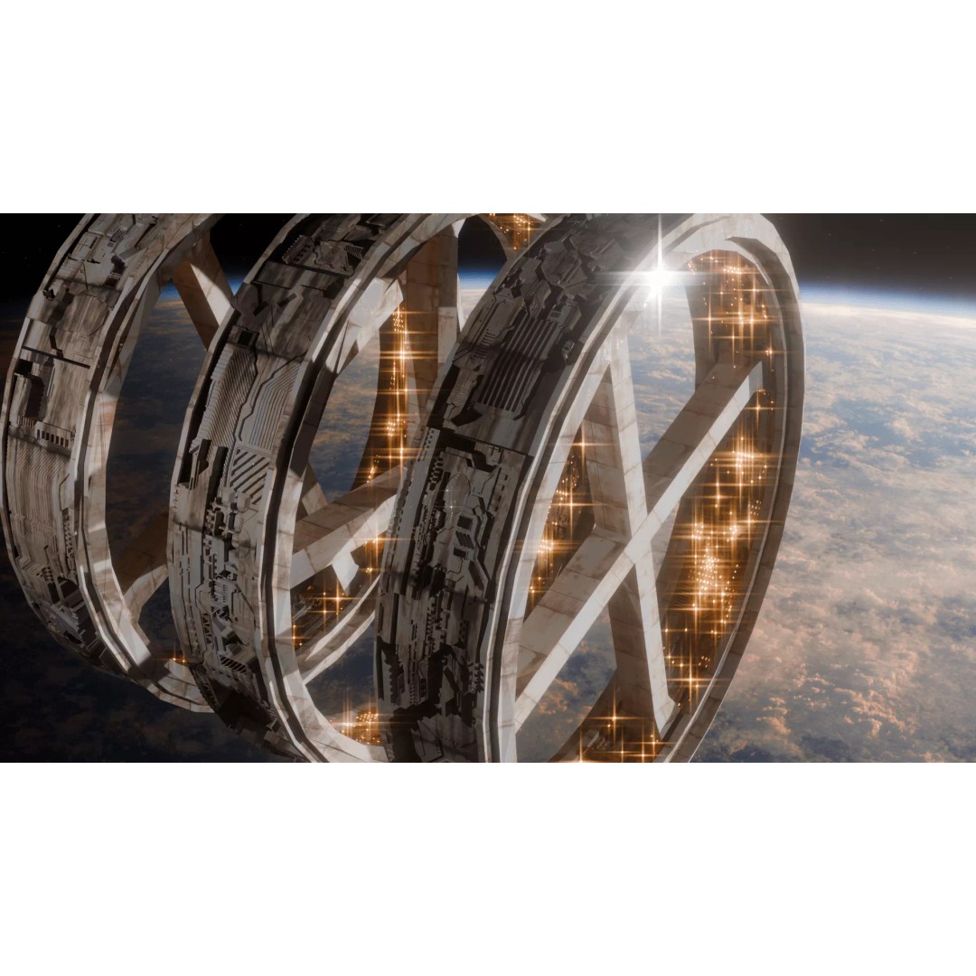 Sci-Fi Space Station 3D Model – High Poly PBR Asset for Animation - View 2