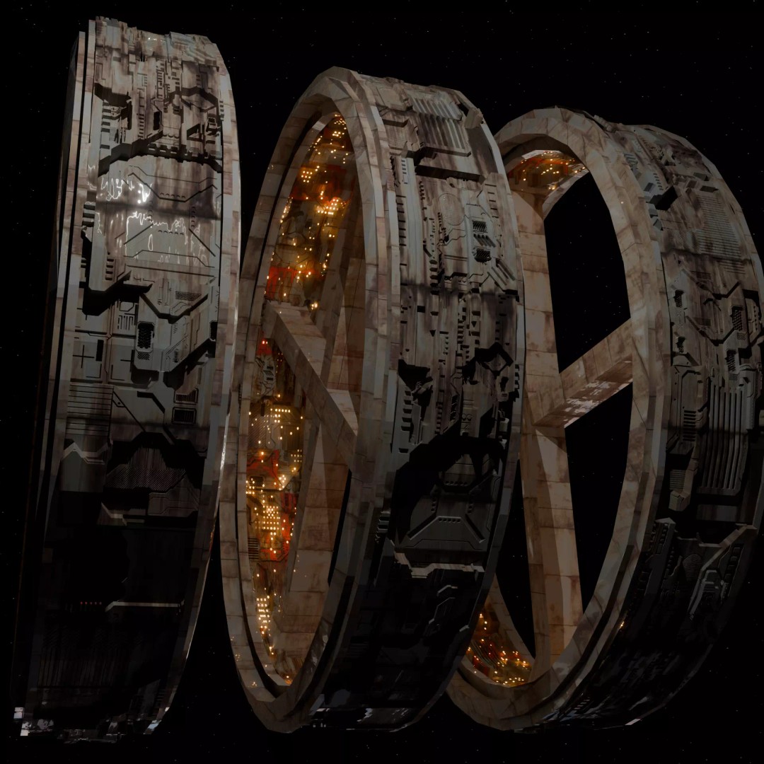 Sci-Fi Space Station 3D Model – High Poly PBR Asset for Animation - View 3
