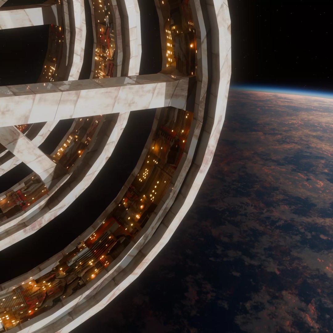 Sci-Fi Space Station 3D Model – High Poly PBR Asset for Animation - View 4
