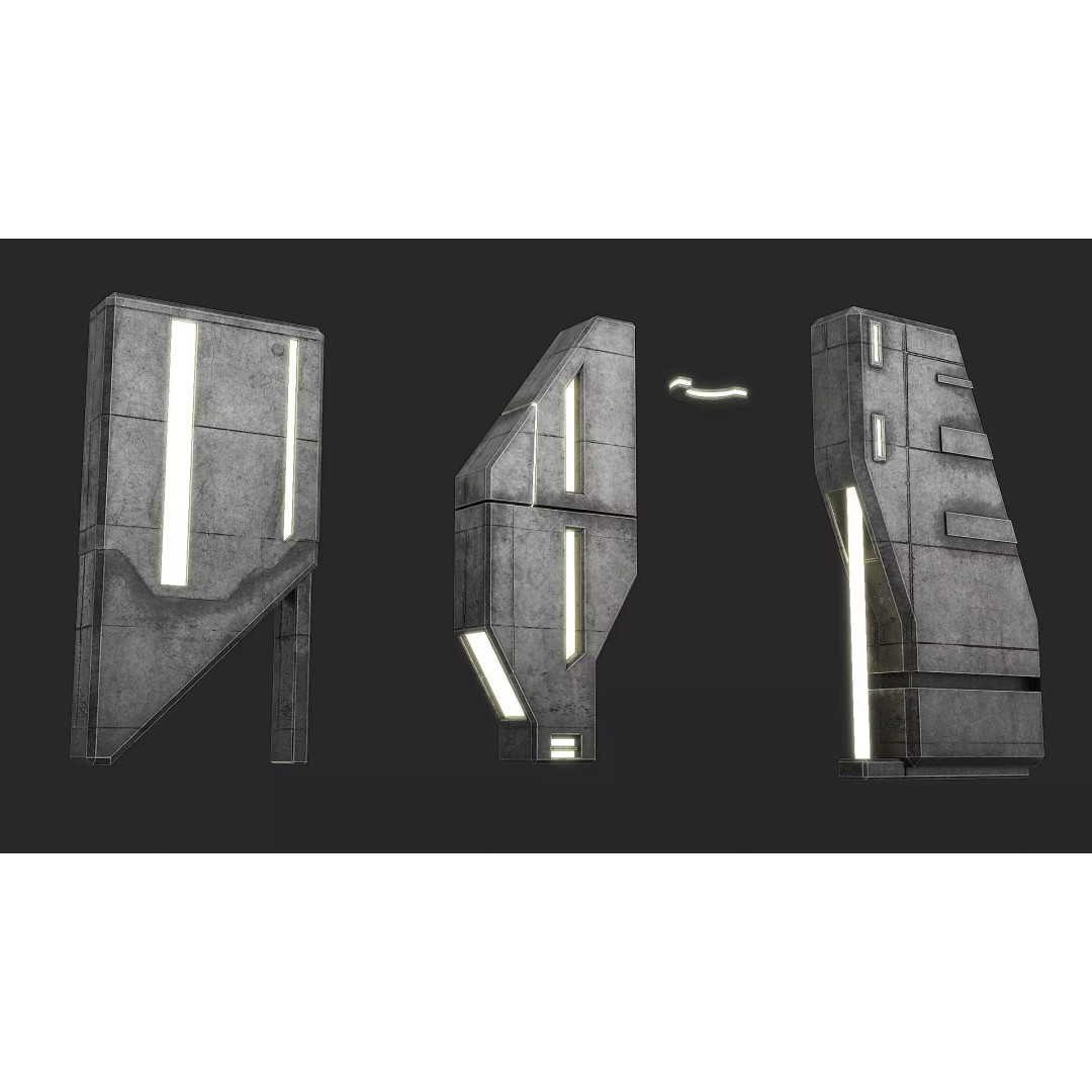 Lighting for Sci-Fi Brutal Locations 3D Model – Low Poly PBR Asset, FBX - View 16