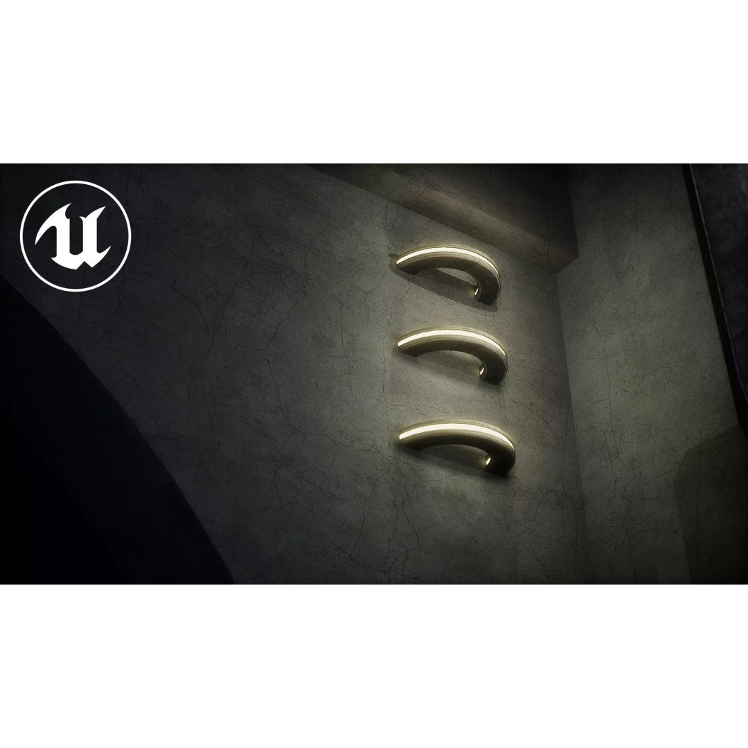 Lighting for Sci-Fi Brutal Locations 3D Model – Low Poly PBR Asset, FBX - View 5