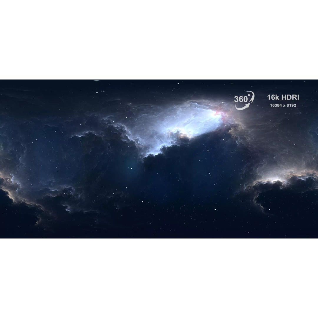 360 Degree 16k HDRI Space Background 3D Model – Equirectangular Environment Map - View 2