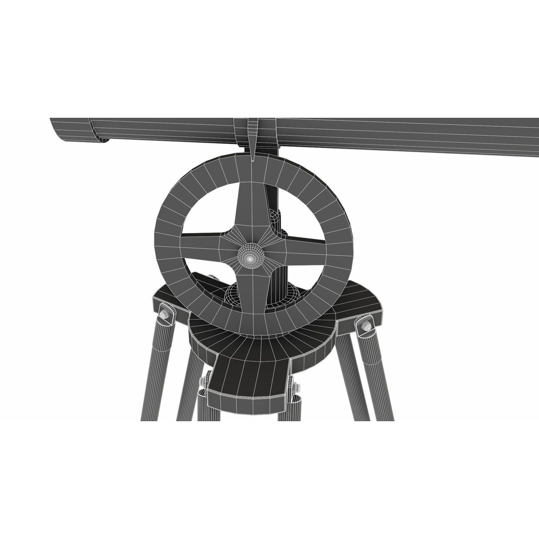 Telescope 3D Model – PBR Tripod Design, Blender, FBX, OBJ - View 15