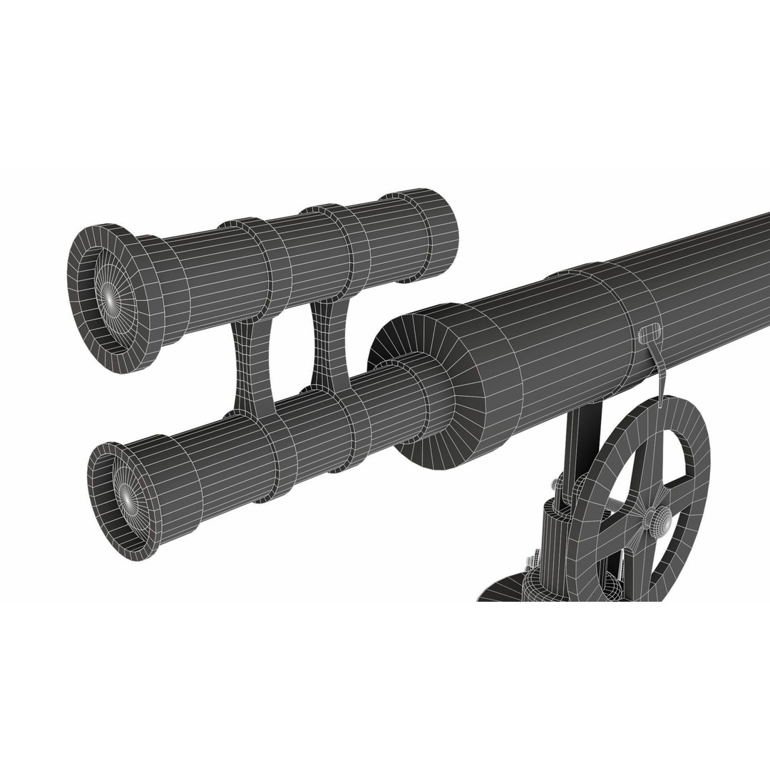 Telescope 3D Model – PBR Tripod Design, Blender, FBX, OBJ - View 16