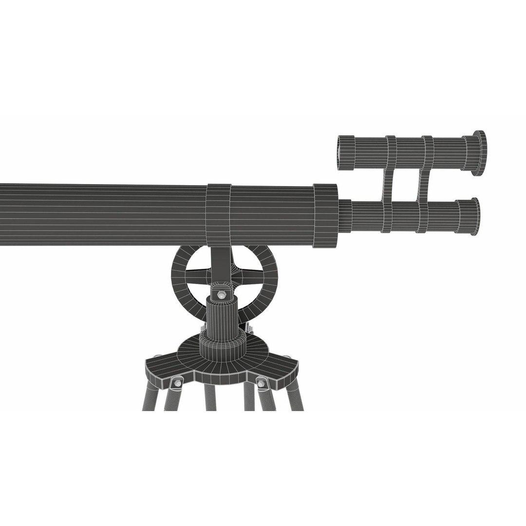 Telescope 3D Model – PBR Tripod Design, Blender, FBX, OBJ - View 18