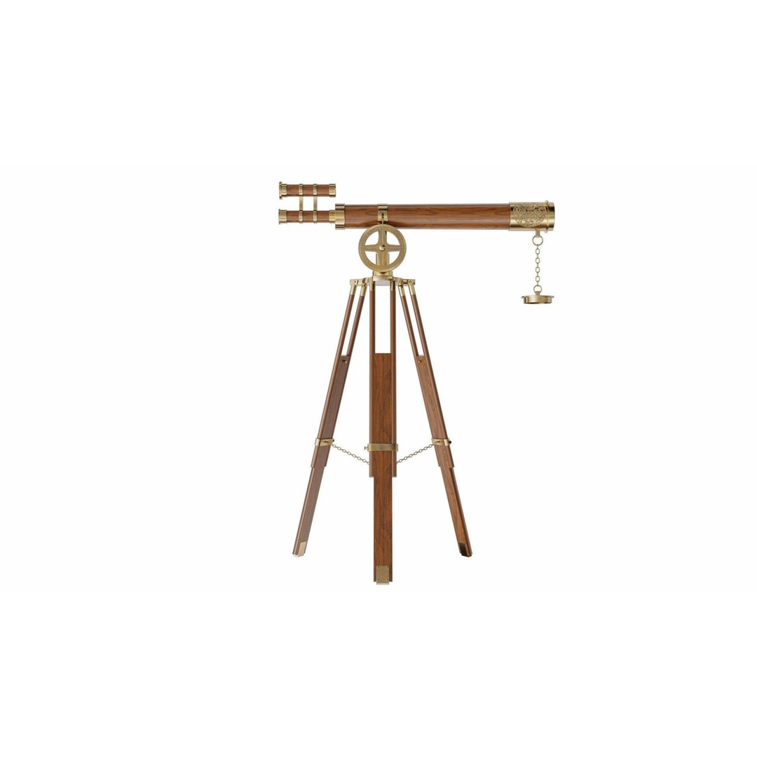 Telescope 3D Model – PBR Tripod Design, Blender, FBX, OBJ - View 3