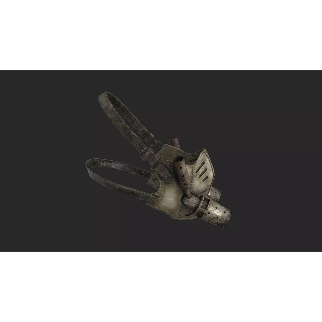 Postapocalyptic Mask 3D Model – Low Poly Game Asset, FBX - View 11