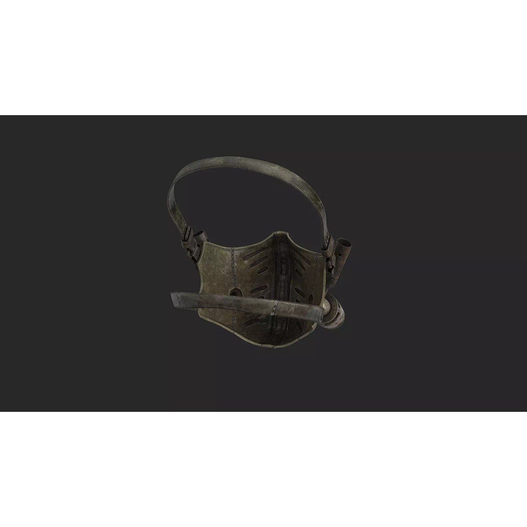 Postapocalyptic Mask 3D Model – Low Poly Game Asset, FBX - View 13