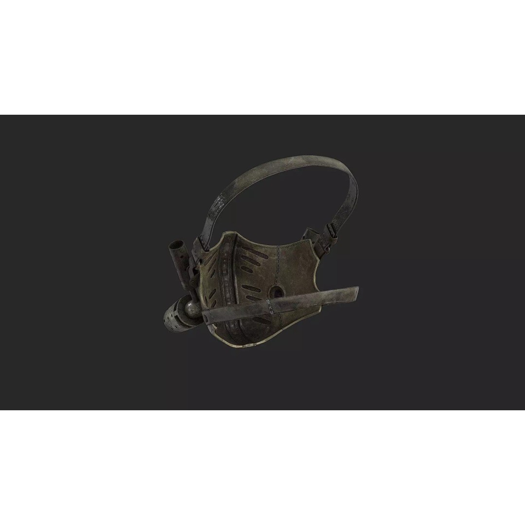 Postapocalyptic Mask 3D Model – Low Poly Game Asset, FBX - View 14