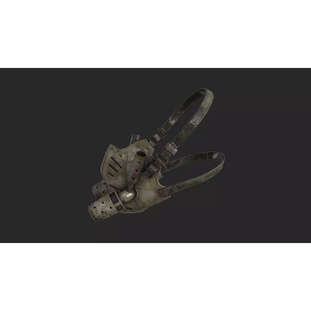 Postapocalyptic Mask 3D Model – Low Poly Game Asset, FBX - View 16