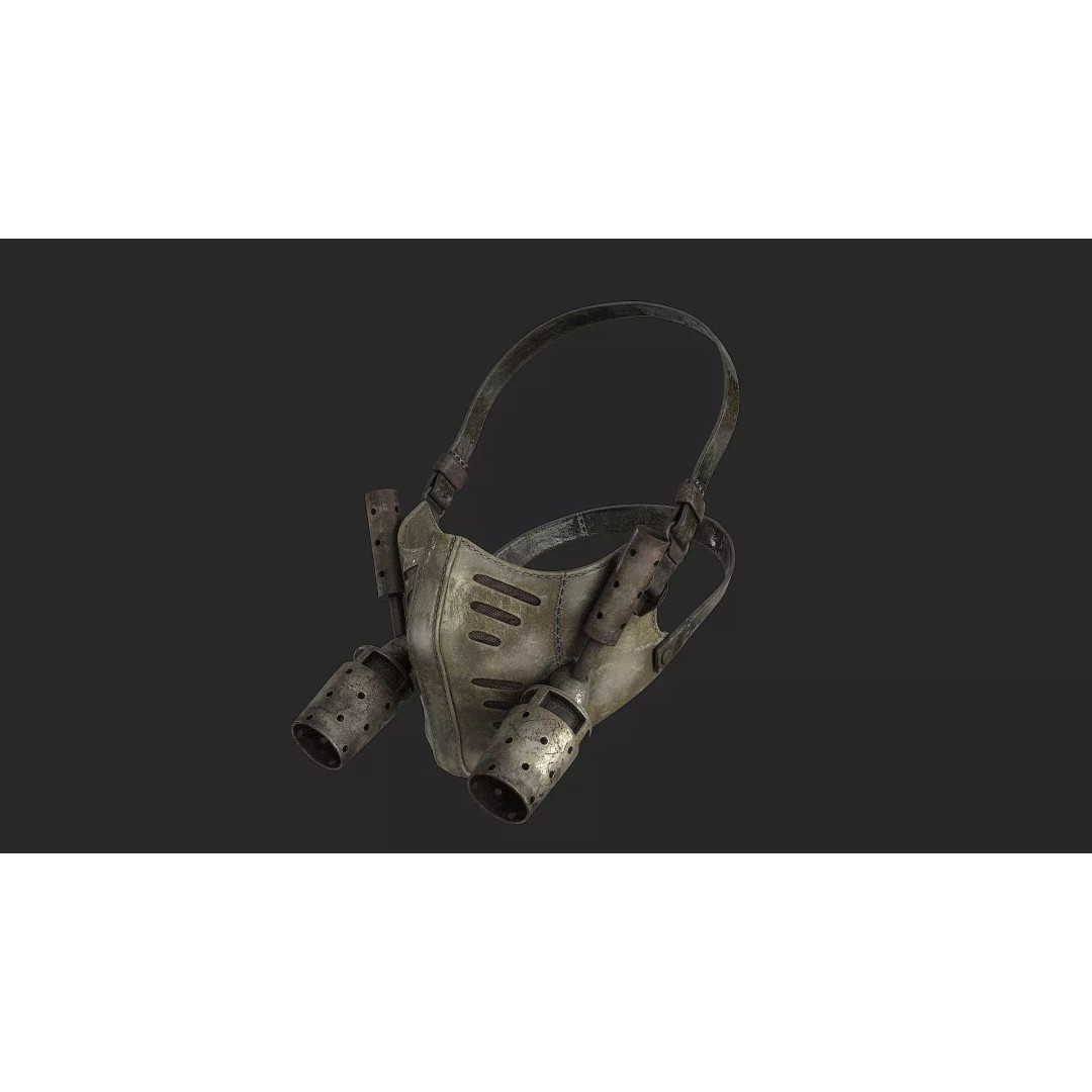 Postapocalyptic Mask 3D Model – Low Poly Game Asset, FBX - View 17