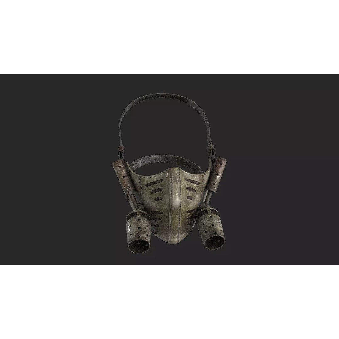 Postapocalyptic Mask 3D Model – Low Poly Game Asset, FBX - View 18