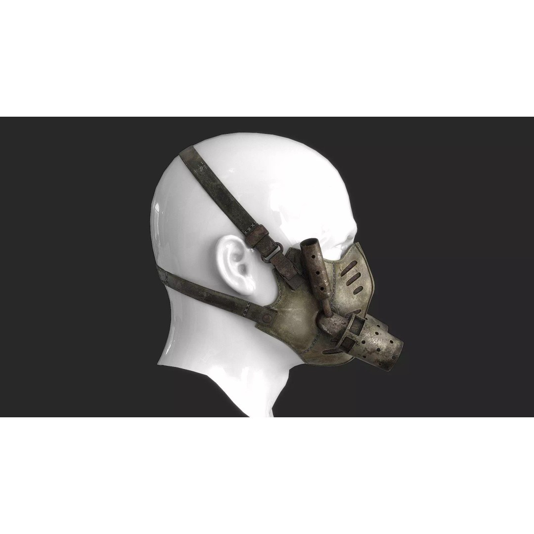 Postapocalyptic Mask 3D Model – Low Poly Game Asset, FBX - View 3