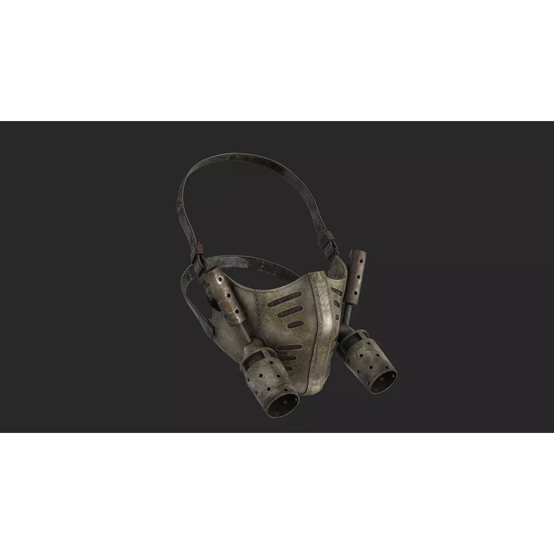 Postapocalyptic Mask 3D Model – Low Poly Game Asset, FBX - View 9
