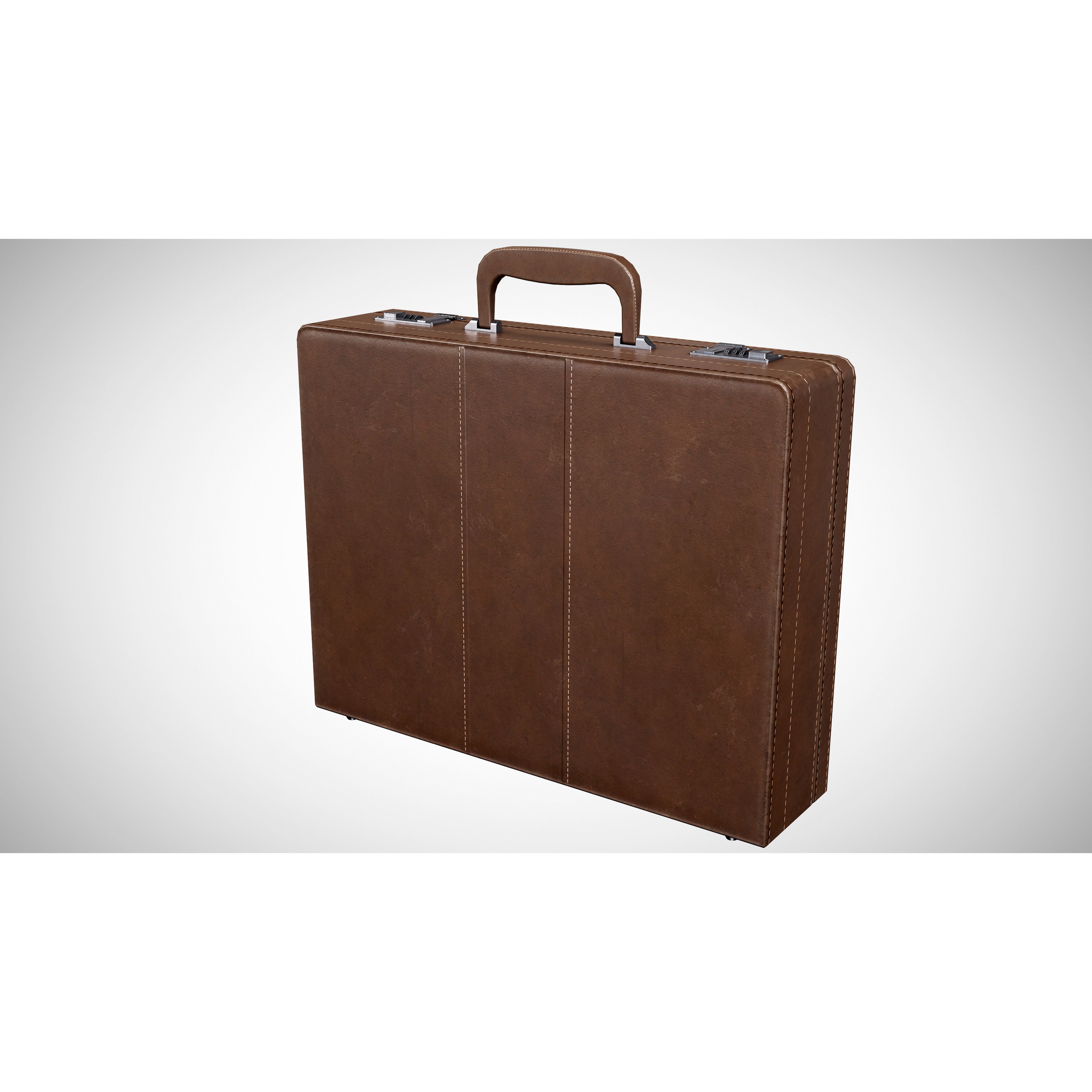 Office Leather Briefcase - Low-Poly Game-Ready 3D Model - View 5