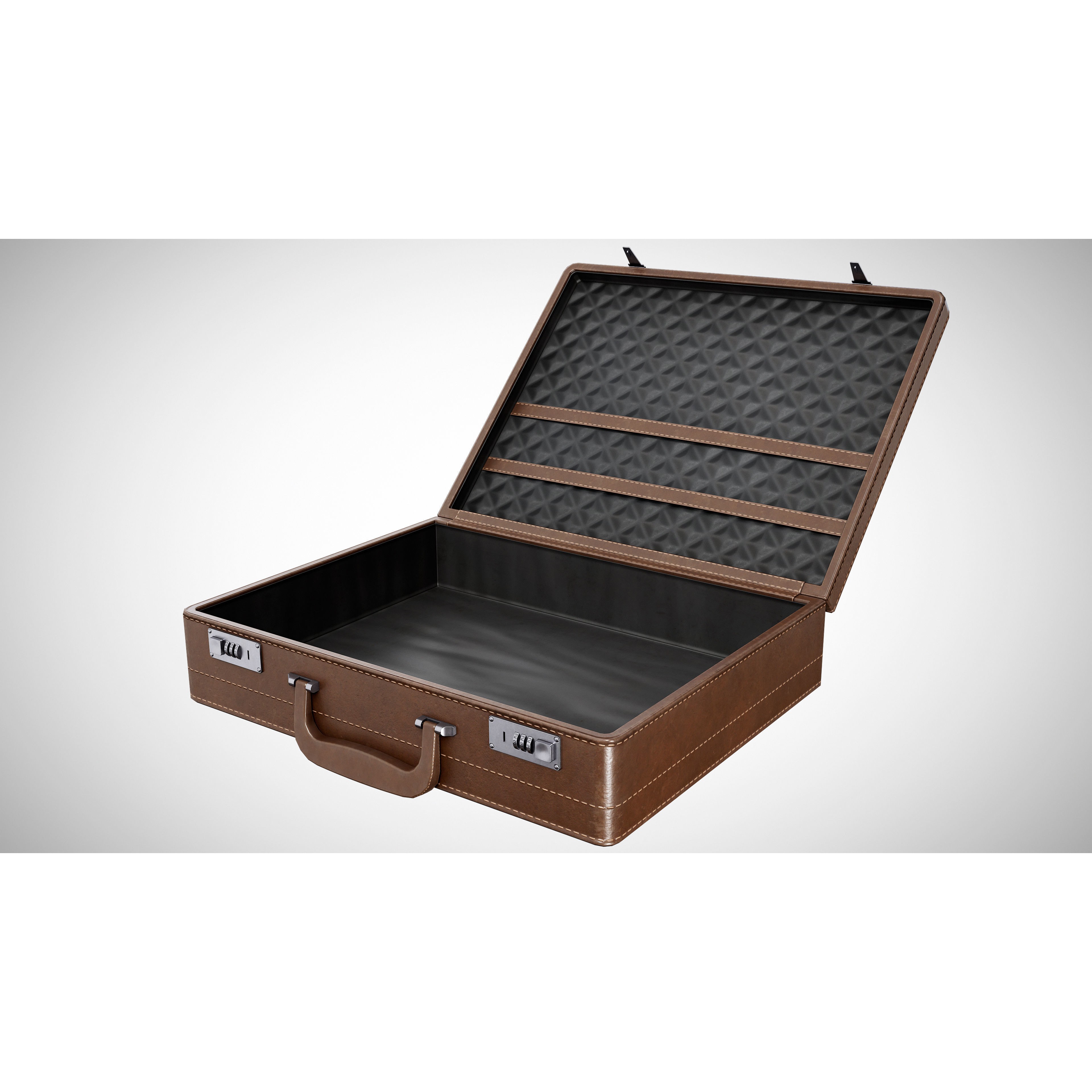 Office Leather Briefcase - Low-Poly Game-Ready 3D Model - View 8