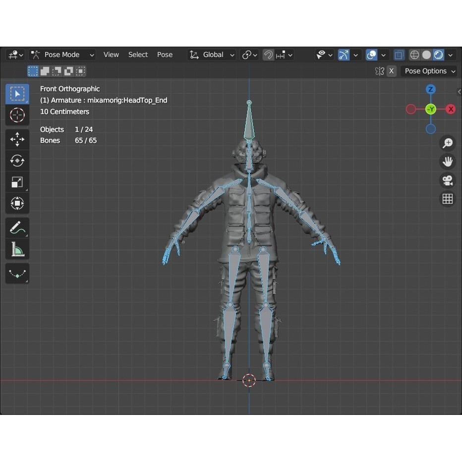 Cyberpunk Mercenary 3D Model – Rigged Sci-Fi Character, FBX - View 5