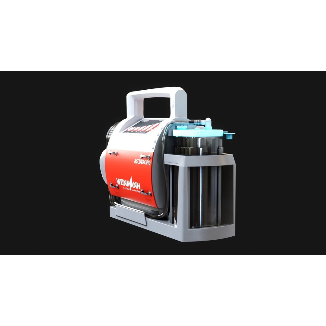 Weinmann ACCUVAC Pro Suction Pump 3D Model – Low Poly Game-Ready Asset, FBX/OBJ