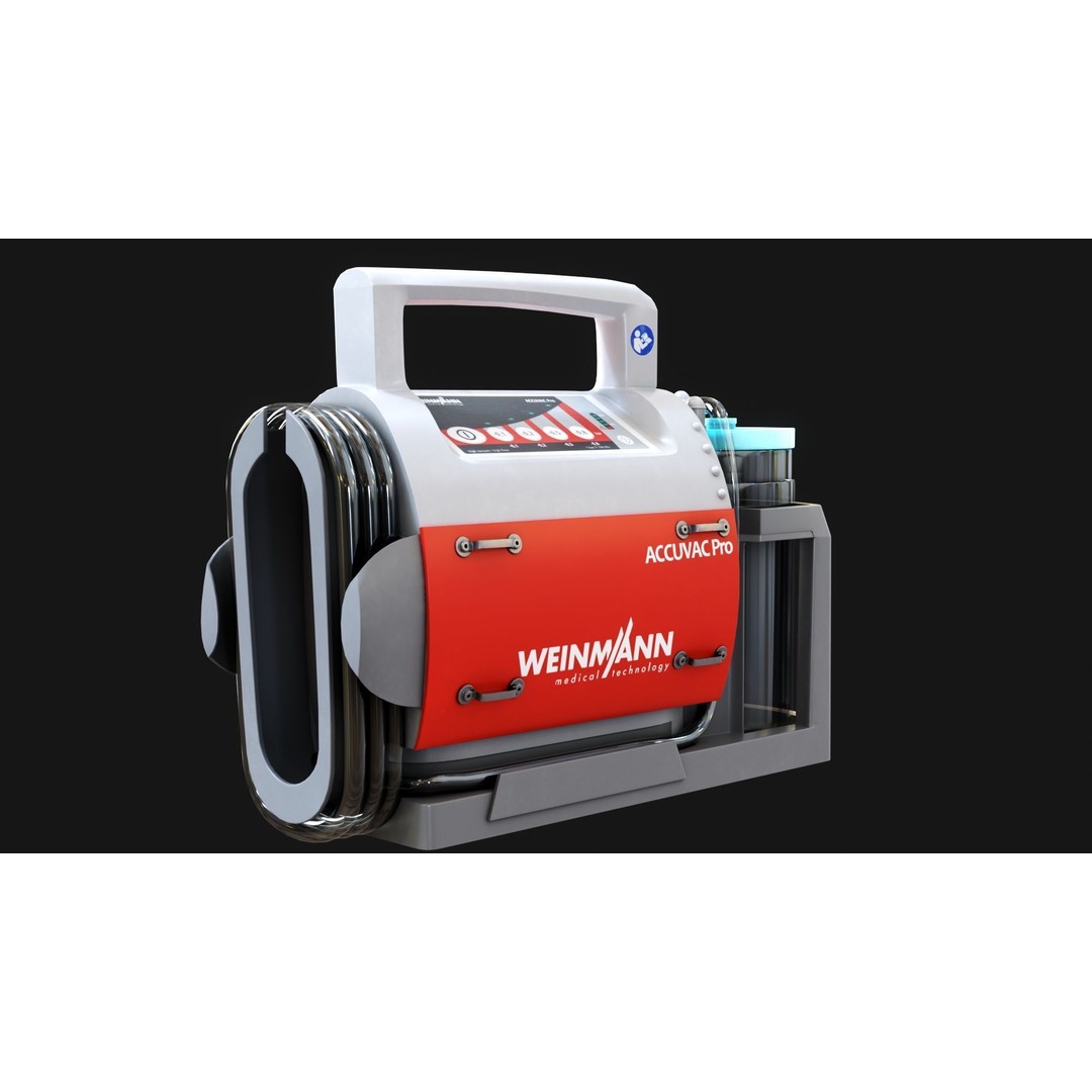 Weinmann ACCUVAC Pro Suction Pump 3D Model – Low Poly Game-Ready Asset, FBX/OBJ - View 3