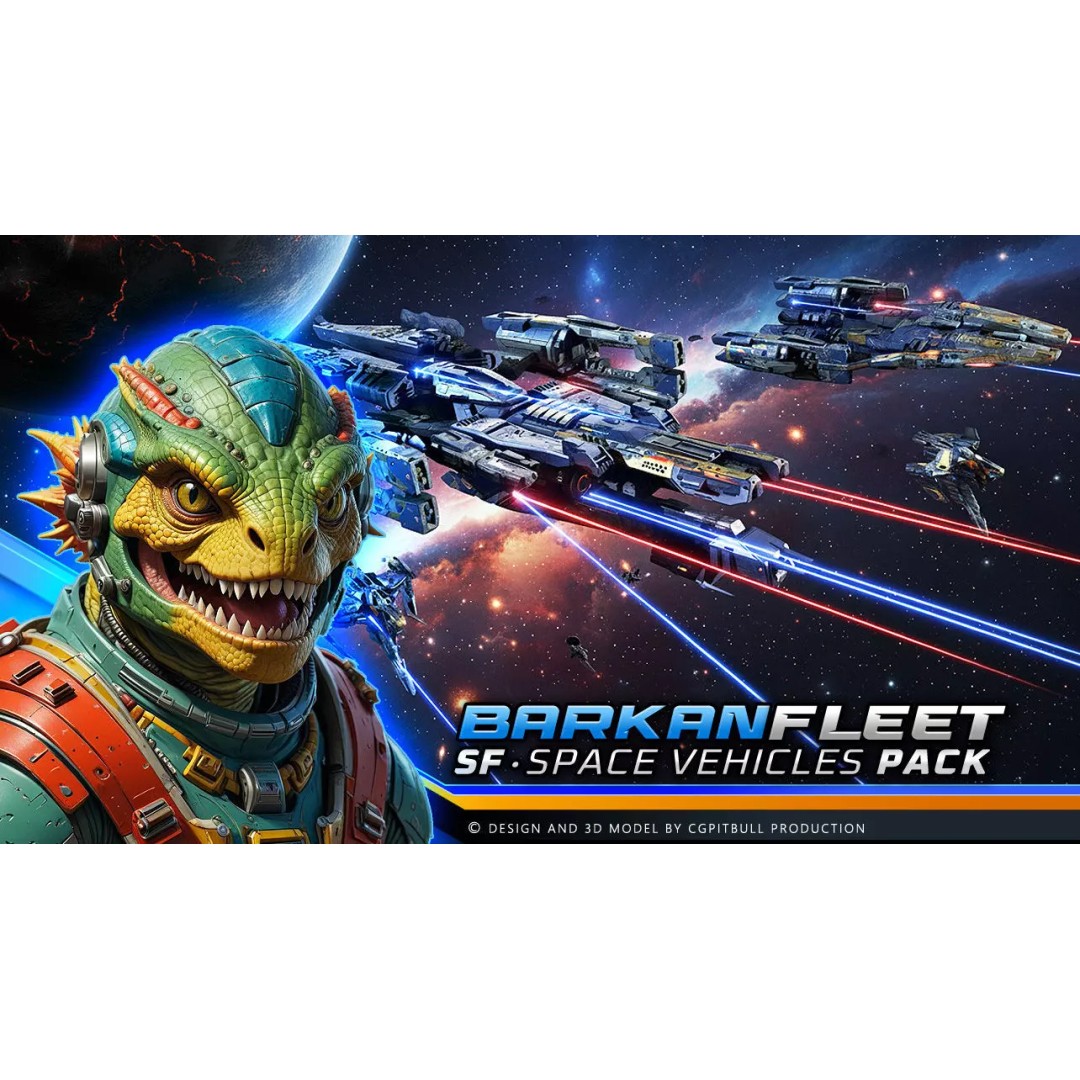 BARKAN Fleet Spacecrafts 3D Model – Low Poly Game Asset, FBX, OBJ - View 2