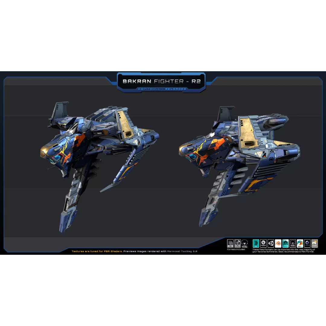 BARKAN Fleet Spacecrafts 3D Model – Low Poly Game Asset, FBX, OBJ - View 4
