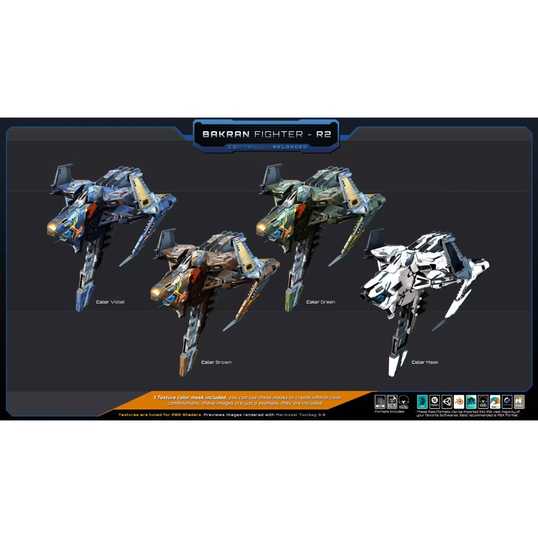 BARKAN Fleet Spacecrafts 3D Model – Low Poly Game Asset, FBX, OBJ - View 6