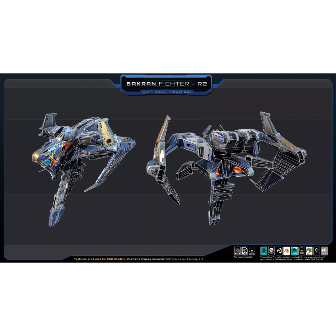 BARKAN Fleet Spacecrafts 3D Model – Low Poly Game Asset, FBX, OBJ - View 7