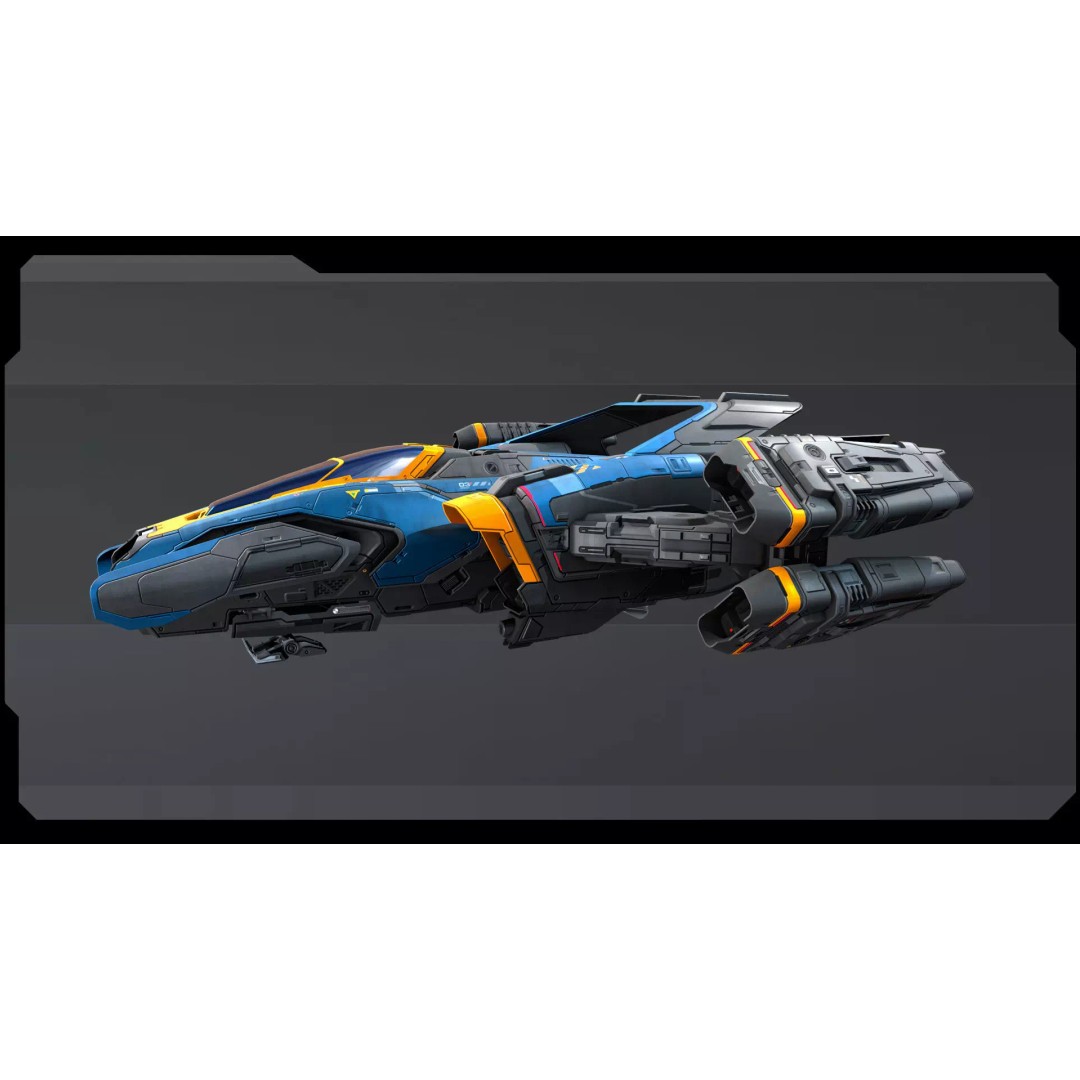SF Fighter 3D Model – Low Poly Spacecraft, PBR Textures, FBX/OBJ - View 15