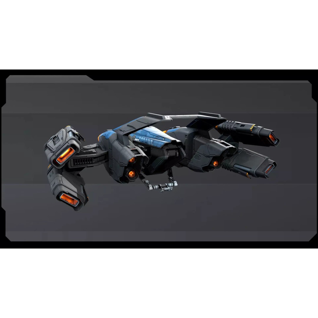 SF Fighter 3D Model – Low Poly Spacecraft, PBR Textures, FBX/OBJ - View 16