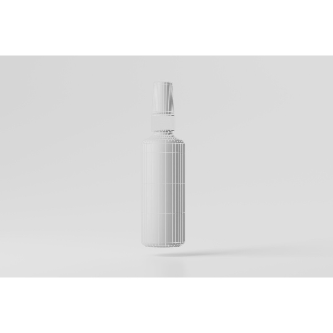 Plastic Spray Bottle 3D Model – Low Poly Game Asset, FBX, OBJ - View 10