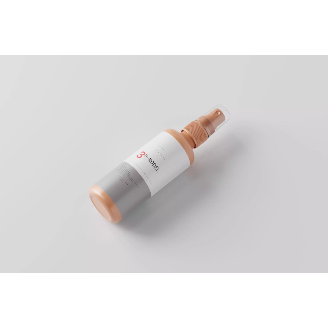 Plastic Spray Bottle 3D Model – Low Poly Game Asset, FBX, OBJ - View 2
